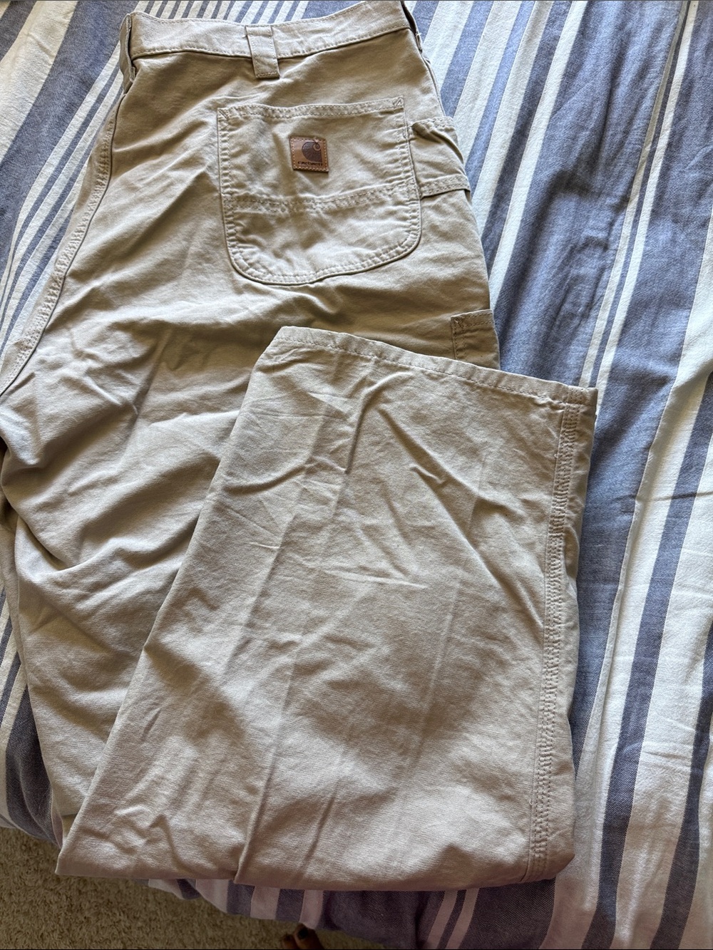 Carhartt Men's Khaki Cargo Work Pants
